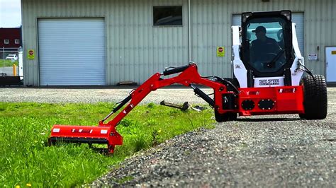 skid steer side boom mower|skid steer boom mower attachment.